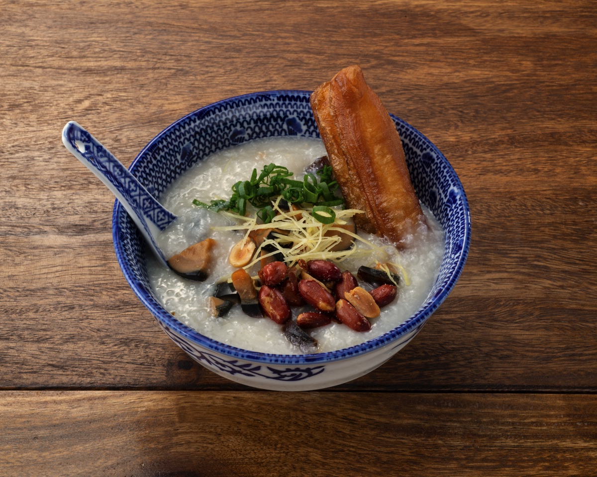 Hong Kong Congee with Pork and Beans